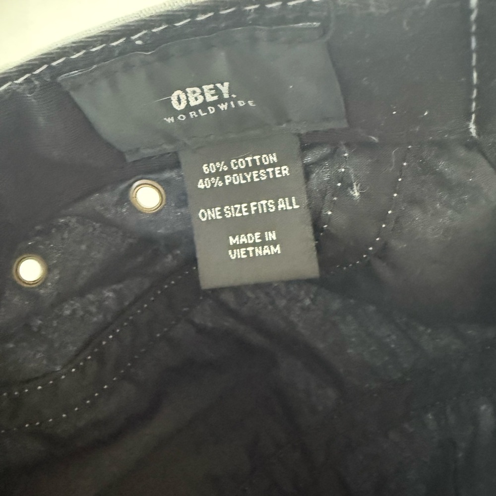 Obey Denim Blue and Chocolate Brown Hat - Picture 4 of 5
